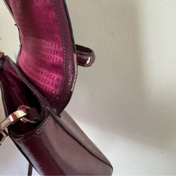 Kate Spade Brynlee Bixby Place Satchel Crossbody Bag Leather Patent Shoulder Red - Picture 4 of 16